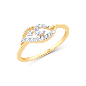 แหวนเพชรทรงกลีบดอกไม้ลายคลื่น ทอง 18K แหวนลายใบไม้หมุนวนสำหรับผู้หญิง สวมใส่ได้ทุกวัน เครื่องประดับชั้นดี ประดับด้วยพลอยทรงกลม สำหรับสไตล์งานหมั้น - Product Image 1