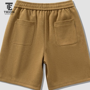 Shorts de sport en coton premium pour homme, prêts à être expédiés, style décontracté été, haute qualité, pour la gym et le fitness, design uni et simple. - Product Image 3