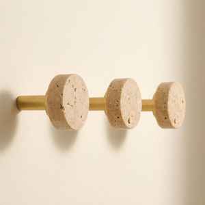 Support mural Art Déco en marbre naturel éco-responsable fait main TCE – Accessoire mural haut de gamme pour la maison, l'hôtel et le commerce de détail - Product Image 2