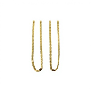 Cadena de Oro Sólido de 22K para Hombre y Mujer, Collar de Eslabones de Lujo Hecho a Mano, Joyería de Oro Amarillo Real, Cadena de Oro de 22 Quilates - Product Image 2