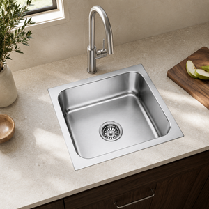 304 Grade Stainless Steel Single Bowl Kitchen Sink <b>Brushed</b> Rectangular Undermount - Product Image 3