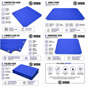 Fundas para Ring de Boxeo al por Mayor de Fábrica, Cubierta de Lona Estándar con Logotipo Personalizado para Eventos de MMA, en Venta - Product Image 1