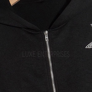 เสื้อฮู้ดดี้ผู้ชายผ้าฟลีซผสมฝ้ายน้ำหนักเบา ระบายอากาศได้ดี ตกแต่งด้วยคริสตัล ดีไซน์สั่งทำพิเศษ ซิปหน้า เหมาะสำหรับฤดูหนาว - Product Image 5