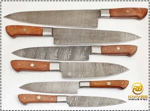 Ensemble de couteaux de cuisine en acier Damas faits à la main, ensemble de couteaux de chef professionnels, couteaux de cuisine à manche personnalisé, couteaux de cuisine OEM - Product Image 6