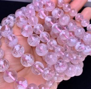 Perles de quartz fantôme Lodolite flocon de neige naturel, perles de quartz de jardin, pierres précieuses en vrac pour la fabrication de bijoux et l'artisanat DIY - Product Image 3