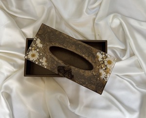 Luxury Resin Tissue Dispenser Box Handmade Home Decoration Modern Decorative Resin Facial Accessory for Coffee <b>Table</b> and Vanity - Product Image 6