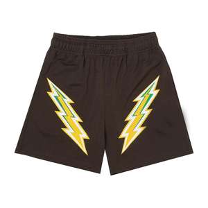 Pantalones Cortos Deportivos Personalizados para Hombre en Color Morado con Cintura Ajustable con Cordón, Impresión por Sublimación, Tela de Malla Transpirable, Largo Medio - Product Image 3