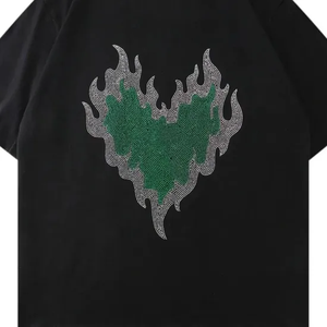 Camiseta de Punto Personalizada de Alta Calidad con Pedrería, 250 g/m², Algodón Orgánico, Corte Holgado, Estilo Urbano, Unisex, Transpirable - Product Image 6