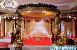 Delizio mandap สำหรับห้องโถงแต่งงานฮินดูเสาใยมีค่าสำหรับงานแต่งงานเอเชียอินเดีย delizio mandap - Product Image 3
