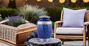 Exclusive Adult Aluminum Cremation <b>Keepsake</b> Urn Funeral Memorial <b>Ash</b> Storage Holder With Premium Decorative Texture - Product Image 3