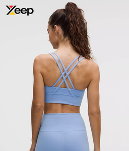 XEEP High Quality Women Yoga Sports <b>Bra</b> XC-SB-205 Solid Simple Breathable Adjustable <b>Straps</b> Removable Pads High Support Quick - Product Image 2
