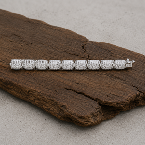 Bracelet à maillons en argent sterling 925 personnalisé Pragalbh Jewels, serti de moissanite, pour homme, bijoux de luxe hip-hop - Product Image 4