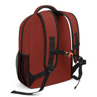 Mochila de fútbol americano roja con diseño de casco y balón, nombre personalizado, uso escolar, resistente al agua, para todas las estaciones