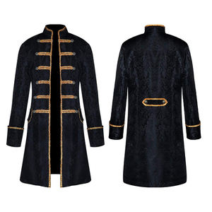 Abrigo de lana clásico estilo americano de la época colonial con botones frontales, reproducción. - Product Image 1