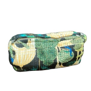 Juego de Bolsas de Maquillaje de Algodón Ecológico Acolchado Hecho a Mano con Diseño de Frutas, Cierre de Cremallera, Plegable, Grande/Pequeño/Mediano, Impermeable - Product Image 1