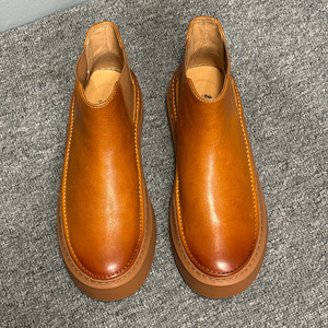 Chaussures habillées en cuir véritable pour hommes, bout carré, imperméables, respirantes, antidérapantes, légères, à lacets, style britannique - Product Image 5