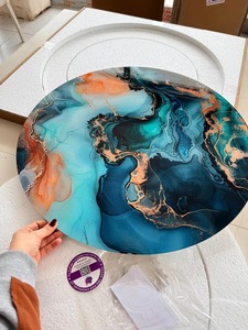 Handmade Carved Epoxy Resin Sustainable <b>Tray</b> for Coffee Table <b>Vanity</b> Serving Drinks Snacks Displaying Jewelry Organizing - Product Image 2