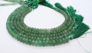 Cuentas redondas lisas de fresa verde natural AAA de 8-9 mm, cuentas de fresa verde de 10 pulgadas para la fabricación de joyería - Product Image 5