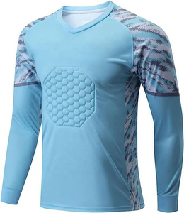 Goalkeeper <b>Padding</b> Men's Soccer Compression Shirt Vintage Style Canvas Fabric Custom Color & Logo <b>Padded</b> Jersey - Product Image 5