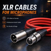Câbles audio XLR multicolores OEM 3 broches mâle-femelle avec protection anti-tension flexible pour microphones, mixeurs et équipements de scène