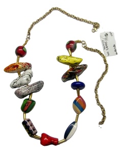 Nuevo collar de cuentas de resina con patrón redondo de moda, cuentas sueltas de La India para uso en joyería - Product Image 1