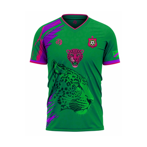 Camiseta de Fútbol Ligera con Cuello en V y Manga Corta para Adultos, Diseño Sublimado con Estampado de Leopardo 2026, RDC Nacional - Product Image 2