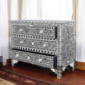 ILAHI's Bone Inlay <b>Drawer</b> Modern Design Agate Detailing <b>Storage</b> Portable Home Furniture - Product Image 3