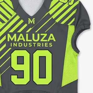 Tenue de football américain professionnelle avec ventilation découpée au laser, micro-perforée, ensemble d'équipement de football par sublimation pour équipe - Product Image 2