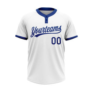 Maillot de baseball/softball personnalisé imprimé, avec nom et numéro, design classique à deux boutons, 100 % polyester respirant - Product Image 2