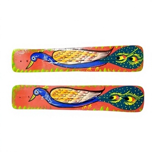 Laxmans Mango Wood Peacock Hand Painted Eco-Friendly 100% Natural Durable Aromatic <b>Incense</b> <b>Sticks</b> <b>Holders</b> Religious All Season - Product Image 1