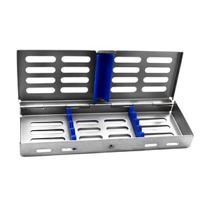 Yellow <b>Silicone</b> Rack Dental Sterilization Cassette Stainless Steel Surgical <b>Tool</b> Organizer Box for Clinic Use - Product Image 3