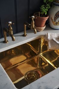 Évier de cuisine rustique en laiton, style ferme, vasque profonde, artisanat métallique de qualité supérieure pour la décoration de cuisine moderne - Product Image 5