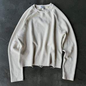 Pull unisexe en tricot gaufré à col rond, manches raglan, coupe oversize, décontracté, hiver, respirant, écologique, blanc et noir - Product Image 5