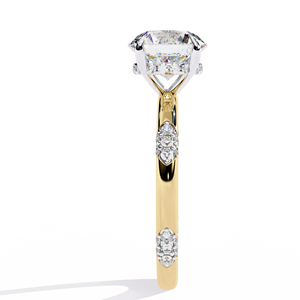 Luxury 10K 14K 18K Solid Gold DEF VVS Lab <b>Diamond</b> Wedding Band Engagement <b>Ring</b> Petal Type for Romantic Parties Fine Jewelry - Product Image 4