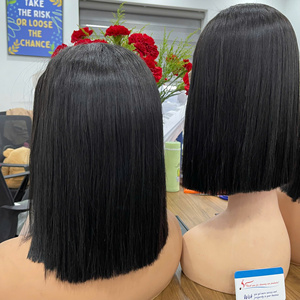 Peluca de cabello humano más vendida, con cierre de encaje central, lisa, natural, para mujer, estilo suave, cabello virgen, proveedor de cabello, color - Product Image 1
