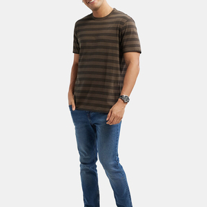 T-shirts décontractés pour hommes à manches courtes, 100 % coton, respirants, séchage rapide, anti-plis, colorés/blancs, col rond, vente en gros - Product Image 1