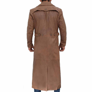 <b>Men</b> Long <b>Hooded</b> <b>Coat</b> Casual Winter Jacket <b>with</b> Functional Pockets Full Length Design and Comfortable Fabric for Daily Wear - Product Image 2