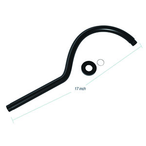 Braccio per Doccia Nero Opaco da 17 Pollici con Flangia per Accessori Bagno - Product Image 2