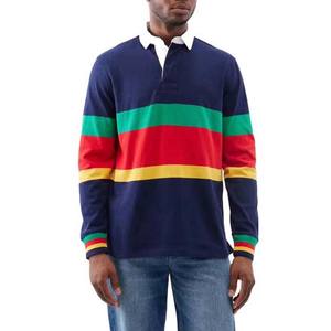 Chemise de rugby à manches longues personnalisée pour homme, sublimée, 100% polyester, durable, respirante, séchage rapide, écologique, vêtements décontractés - Product Image 4