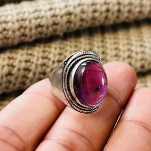 Fashionable Latest Bohemian Style Silver Plated Amethyst Brass Gemstone <b>Ring</b> <b>statement</b> Cocktail Chunky Wholesale <b>Ring</b> For Women - Product Image 4