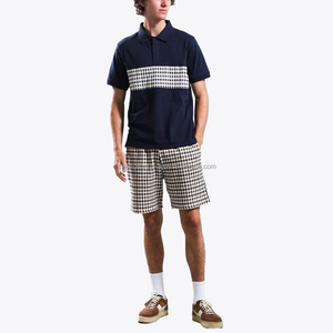 เสื้อยืดคอกลมถักโครเชต์สำหรับผู้ชาย ผ้าไหม/ผ้าฝ้าย แห้งเร็ว ไม่ยับ ระบายอากาศได้ดี เนื้อผ้านุ่ม ปักลาย สวมใส่สบายๆ สำหรับฤดูร้อน - Product Image 1