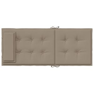 Juego de 4 cojines para sillas de exterior de respaldo alto color taupe - Product Image 6