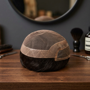 Taz Hair BD Los Angeles Front for Lace <b>Men's</b> Indian Remy Hair Toupee & <b>Wig</b> 100% Human Hair 40-80g - Product Image 2