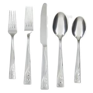 Juego de cubiertos de acero inoxidable con diseño tallado personalizado, cubiertos reutilizables hechos a mano para bodas, hogares, hoteles y restaurantes - Product Image 1