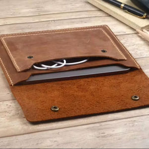 Genuine Leather Laptop Sleeve with Sling Design Waterproof Protective <b>Case</b> <b>for</b> Daily Use Custom Logo Color Custom Packing - Product Image 3