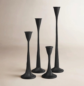 Black Metal Taper Candle Holder-<b>Tall</b> Minimalist Handmade Durable Eco-Friendly Candlestick Stand for Dining <b>Table</b> Centerpiece - Product Image 3