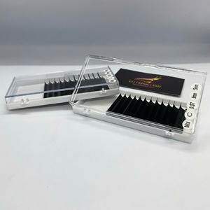 Extensiones de Pestañas de Volumen de Marca Privada, Pestañas de Cabello Sintético de Cachemira, 0.03 0.05 0.07, Naturales, Largas y Suaves, Caja OEM de PBT - Product Image 6