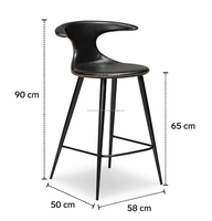Chaise de bar de comptoir, hauteur réglable, siège rembourré confortable, cadre en métal robuste, design moderne et élégant, parfait pour la cuisine