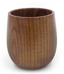 Mug en bois massif fait main, finition rustique, écologique, pour la cuisine et la salle à manger - Product Image 4