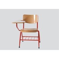 Chaise d'étudiant avec tablette d'écriture, cadre en CRCA thermolaqué, assise et dossier en HDPE ABS, standard pour auditorium et théâtre